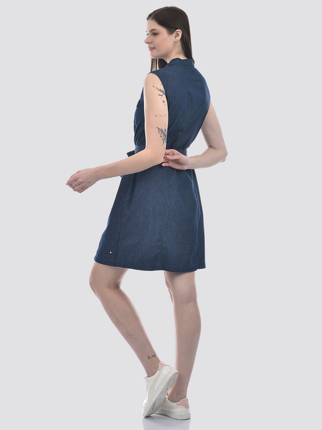 Numero Uno Women Sleeveless Shirt Dress